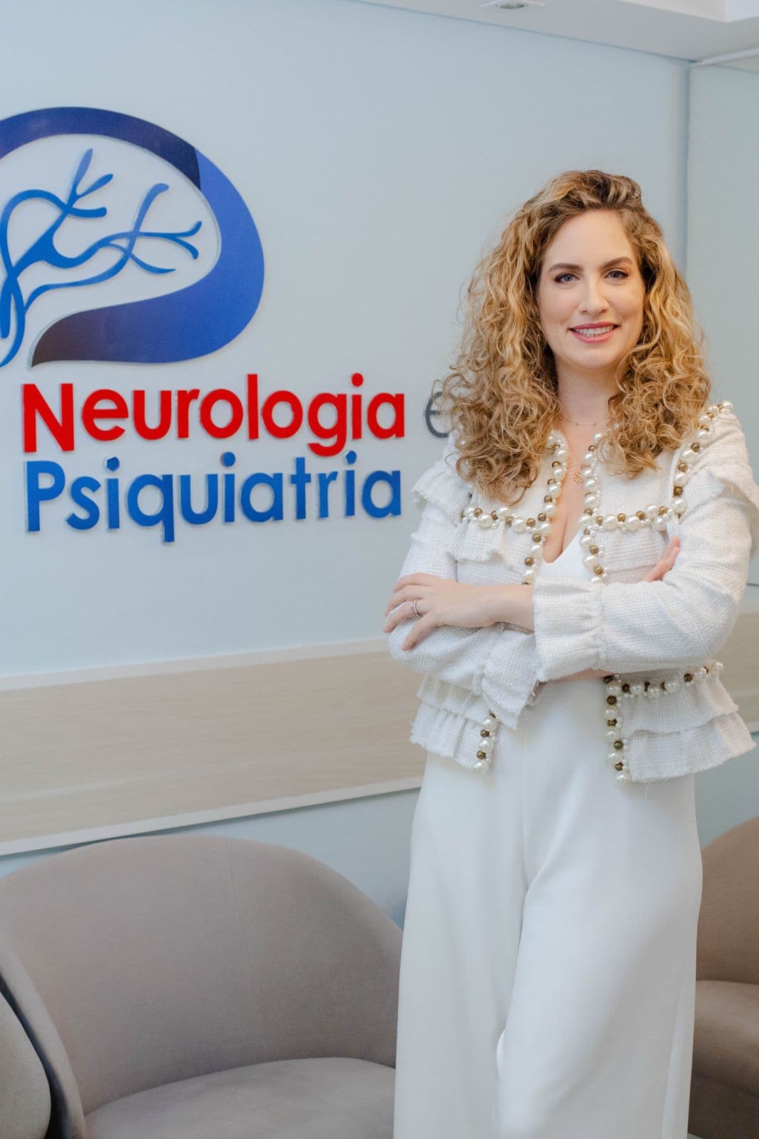 Dra. Maria Fernanda Caliani no consultório da Neurologia e Psiquiatria